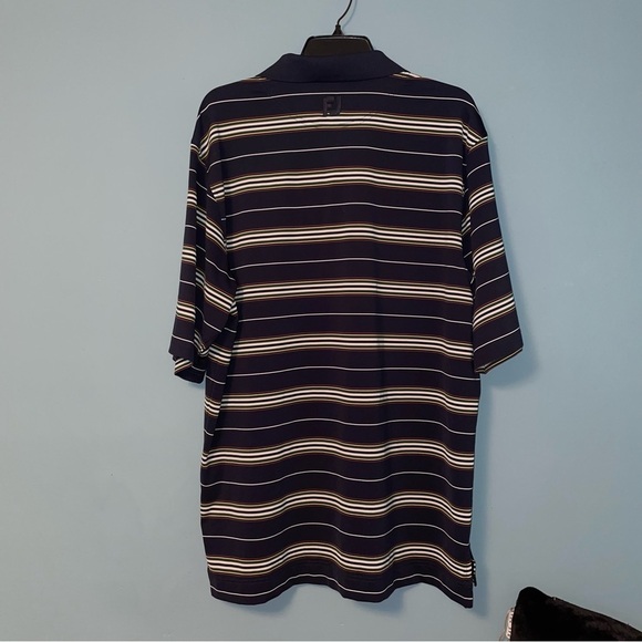 FootJoy Striped Three Button Polo Shirt Size Large - Picture 6 of 7